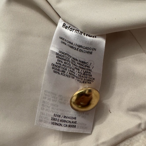 NWOT Reformation Dale Cropped Jacket - Picture 9 of 9